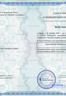 Лицензия или сертификат