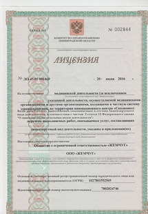 Лицензия или сертификат