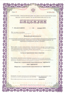 Лицензия или сертификат