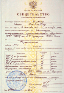 Лицензия или сертификат