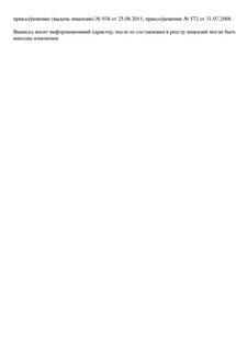 Лицензия или сертификат