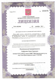 Лицензия или сертификат