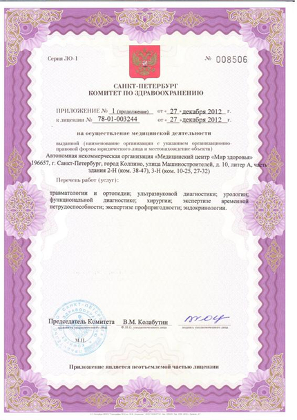 Лицензия или сертификат