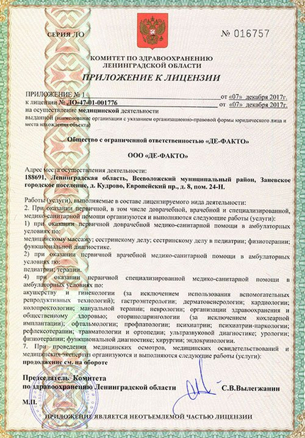 Лицензия или сертификат