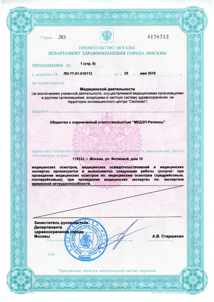 Лицензия или сертификат