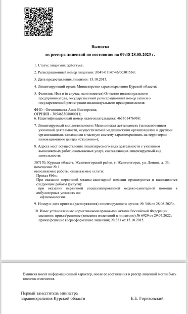 Лицензия или сертификат