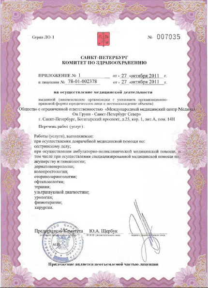 Лицензия или сертификат