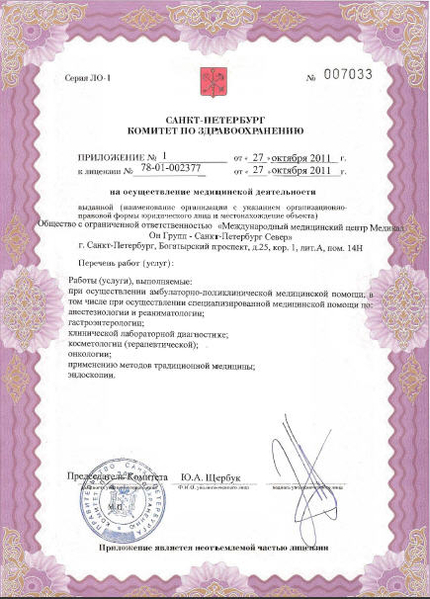 Лицензия или сертификат