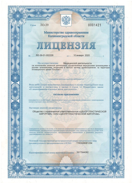 Лицензия или сертификат