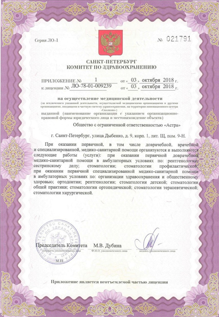 Лицензия или сертификат