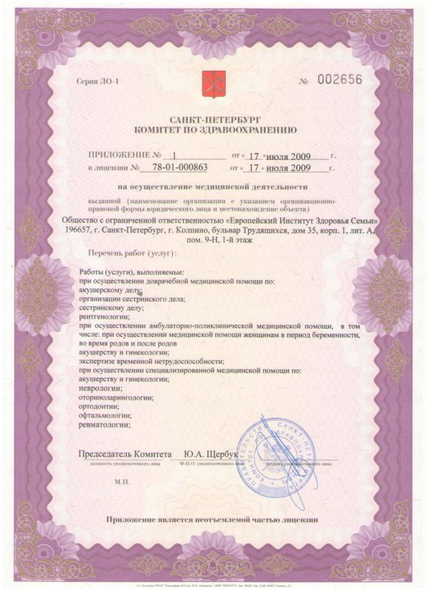 Лицензия или сертификат
