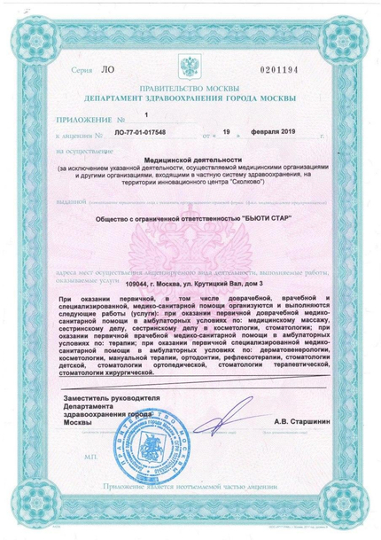 Лицензия или сертификат