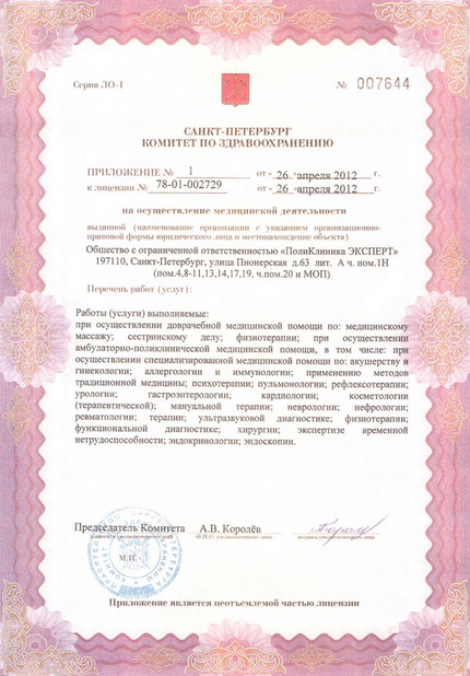 Лицензия или сертификат