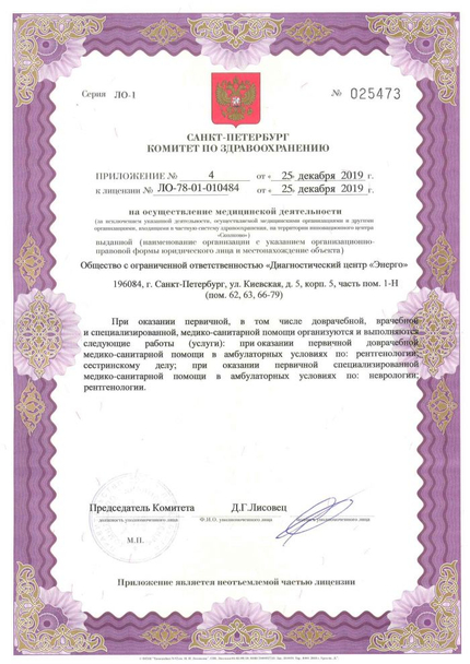 Лицензия или сертификат