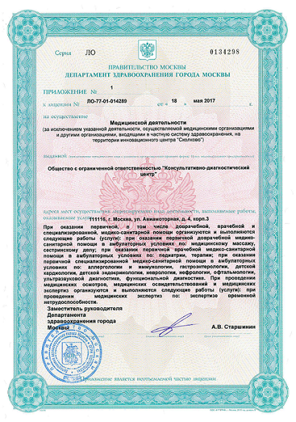 Лицензия или сертификат