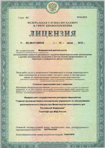 Лицензия или сертификат