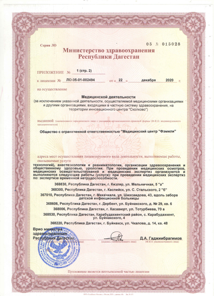 Лицензия или сертификат