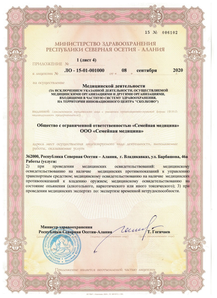 Лицензия или сертификат