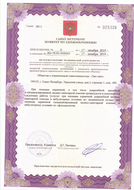 Лицензия или сертификат