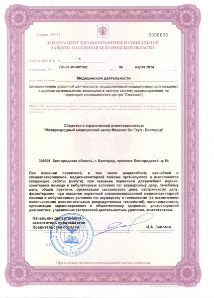 Лицензия или сертификат