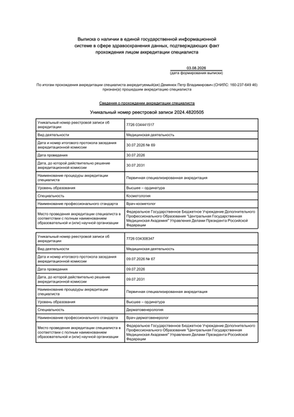 Лицензия или сертификат
