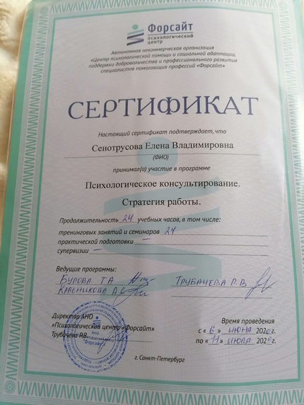 Лицензия или сертификат