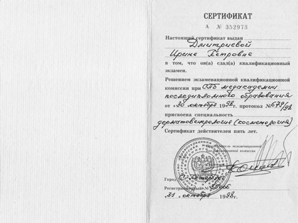 Лицензия или сертификат