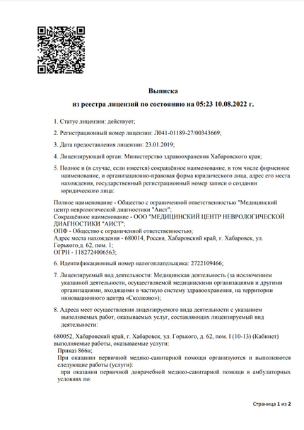 Лицензия или сертификат