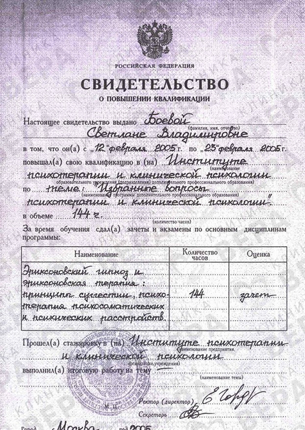 Лицензия или сертификат