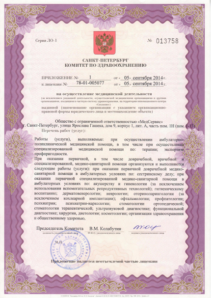 Лицензия или сертификат