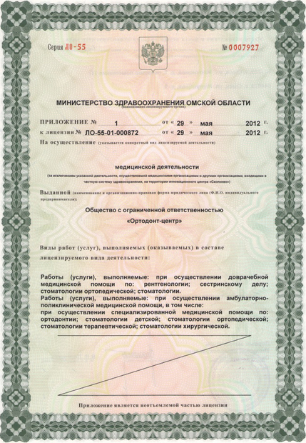 Лицензия или сертификат