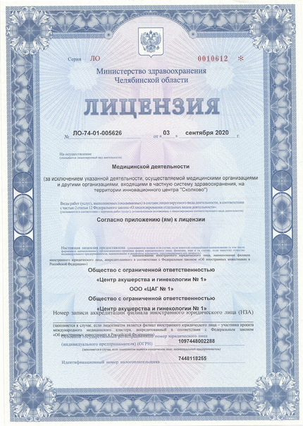 Лицензия или сертификат