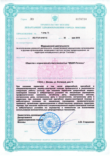 Лицензия или сертификат