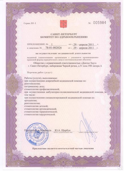 Лицензия или сертификат