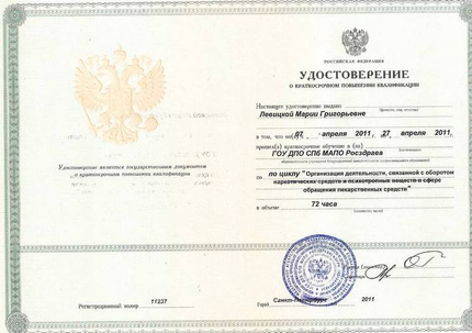 Лицензия или сертификат