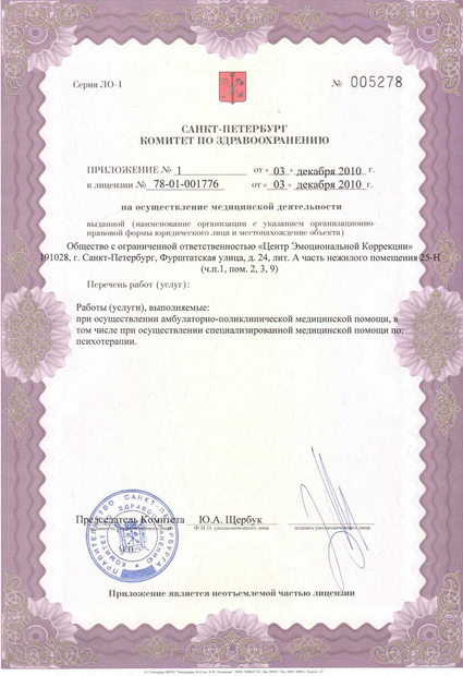 Лицензия или сертификат