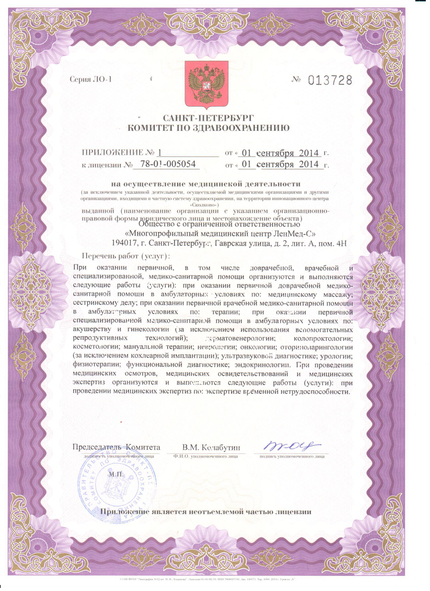 Лицензия или сертификат
