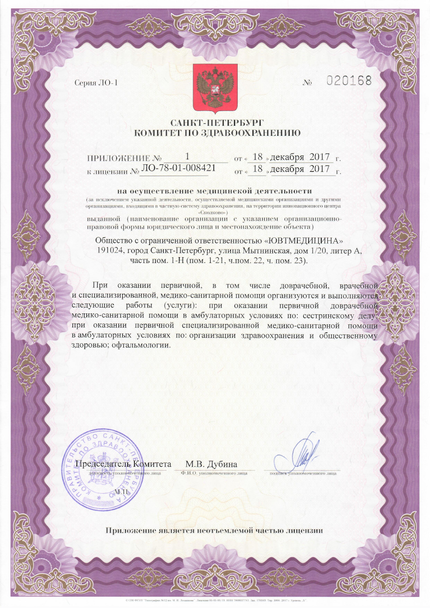Лицензия или сертификат
