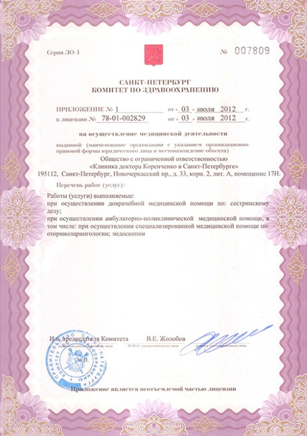 Лицензия или сертификат