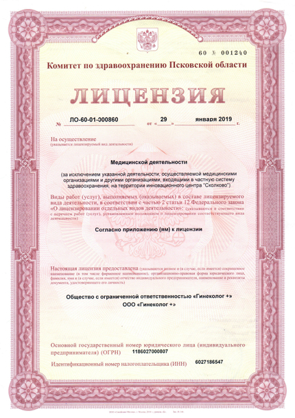 Лицензия или сертификат