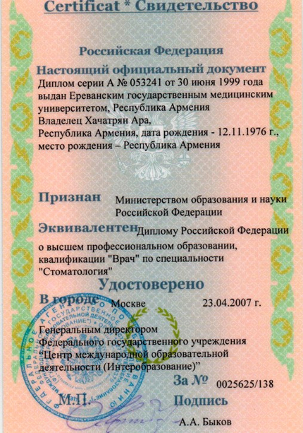 Лицензия или сертификат