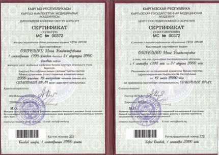 Лицензия или сертификат