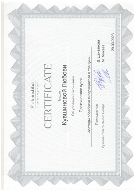 Лицензия или сертификат