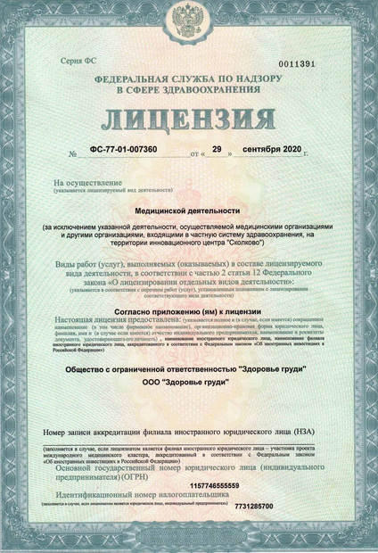 Лицензия или сертификат