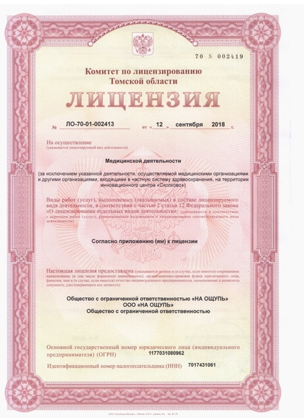 Лицензия или сертификат