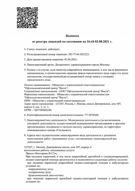Лицензия или сертификат
