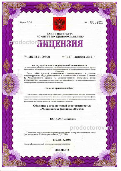 Лицензия или сертификат