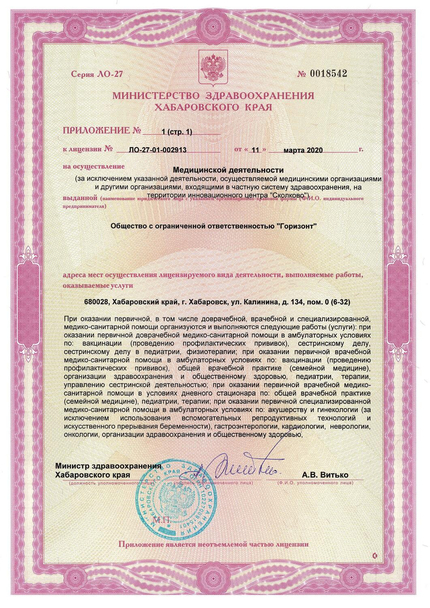 Лицензия или сертификат