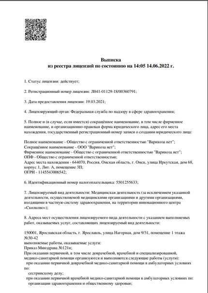 Лицензия или сертификат