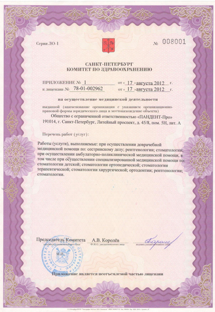 Лицензия или сертификат